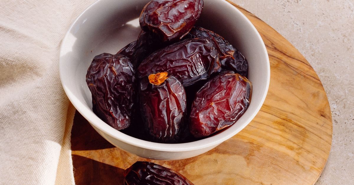Dates in a ceramic bowl